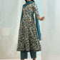 Floral Printed Empire Kurta with Trouser & With Dupatta