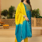 Ethnic Motifs Printed Thread Work A-Line Kurta with Trousers And Dupatta