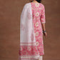 V Neck Floral Printed Gotta Patti Pure Cotton Straight Kurta with Palazzo & Dupatta