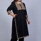 Women Plus Size Ethnic Motifs Embroidered Mirror Work Kurta with Trousers