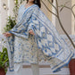 Women Floral Printed Regular Aari Work Pure Cotton Kurta with Trousers & With Dupatta