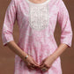 Round Neck Floral Yoke Design Gotta Patti Pure Cotton Kurta with Sharara & Dupatta