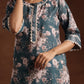 Floral Printed Regular Gotta Patti Pure Cotton Kurta with Salwar & With Dupatta