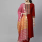 Women Kurta Pant And Dupatta Set Cotton Blend