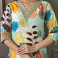 Floral Printed Regular Zari Kurta ,Trousers & Dupatta