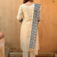 Ethnic Motifs Embroidered Kurta & Trousers With Dupatta