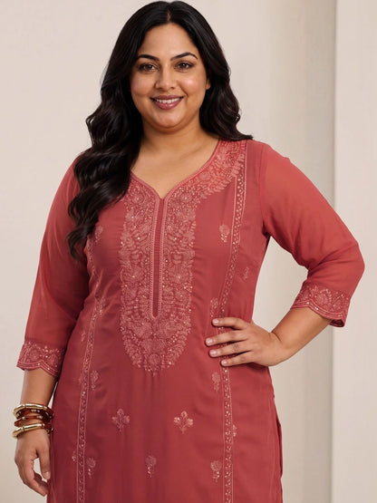 Women Ethnic Motifs Embroidered Regular Sequinned Kurta with Trousers & With Dupatta
