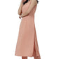 Women's Peach Poly Crepe Solid Kurta with Pant and Dupatta - Amy's Cart