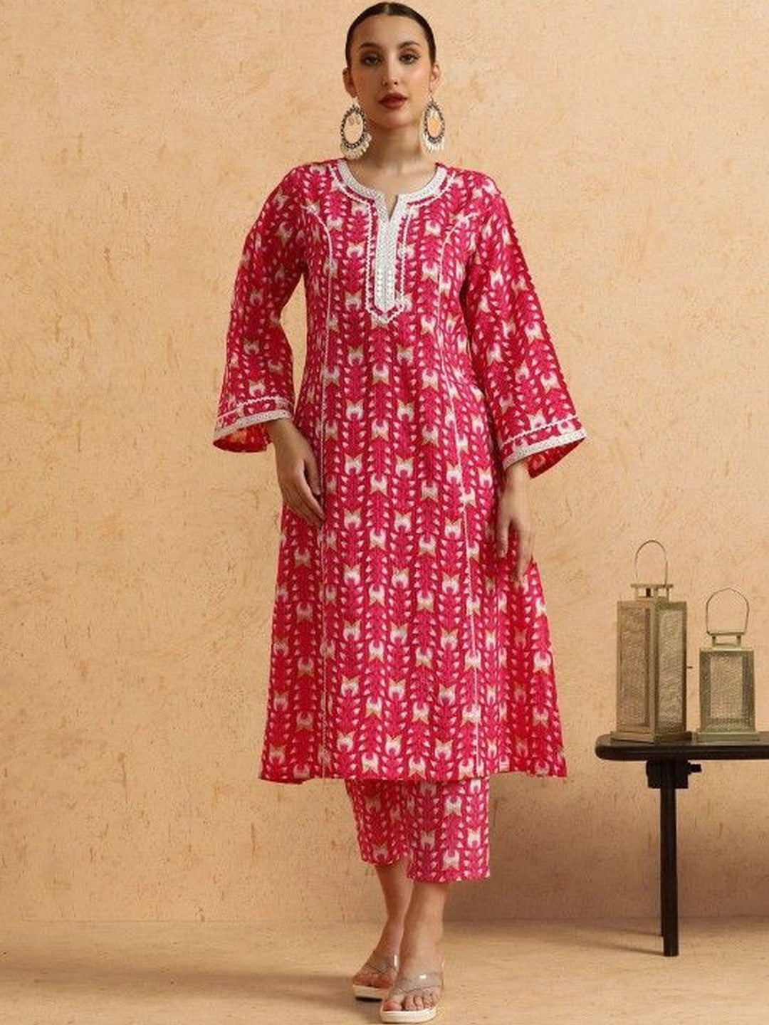 Printed Pure Cotton Kurta Set