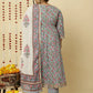 Women Pure Cotton Kurta Pant Dupatta Set