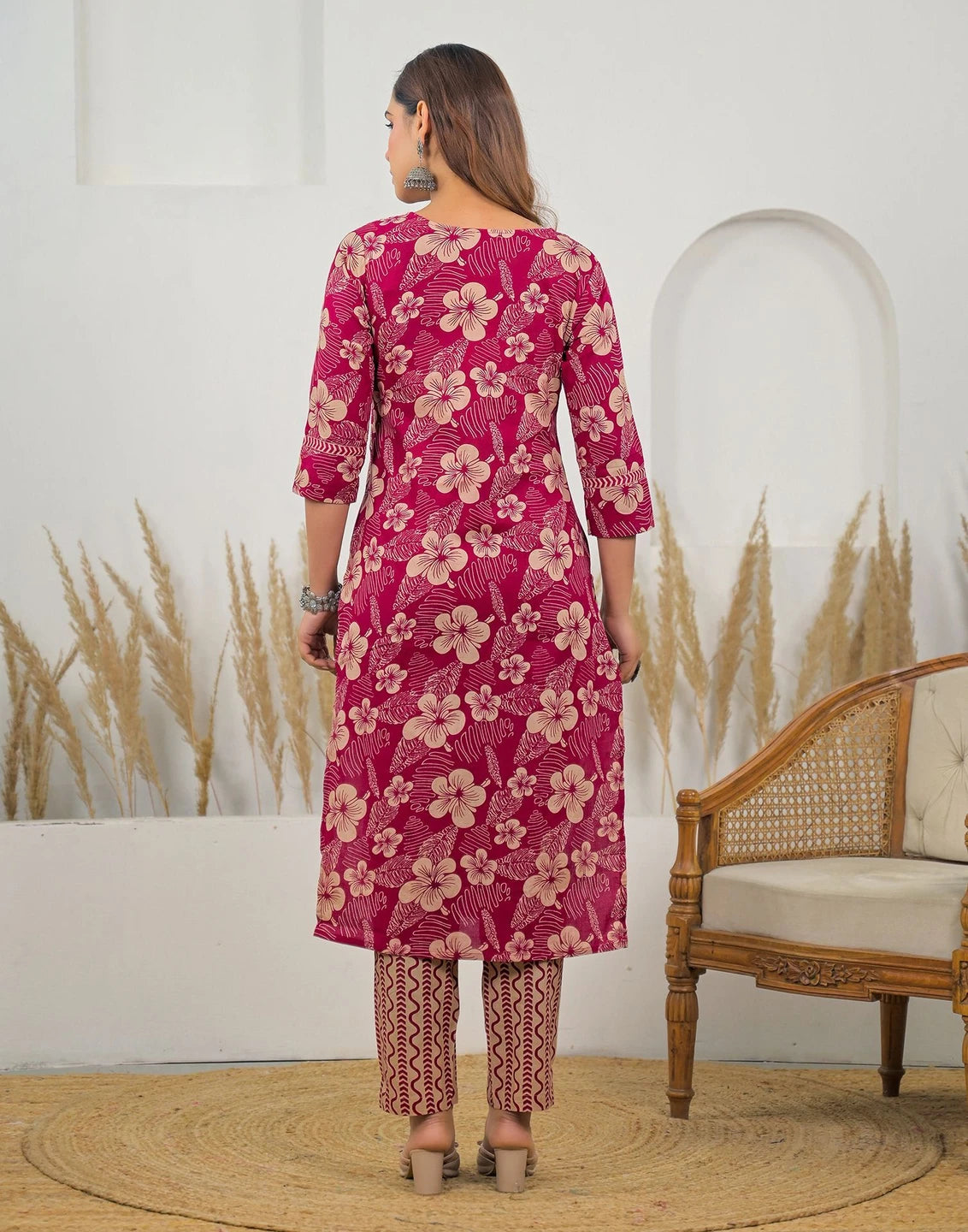 Women Cotton Blend Kurta Pant Dupatta Set - Amy's Cart