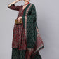 Floral Printed Empire Pure Cotton Kurta with Palazzos & Dupatta