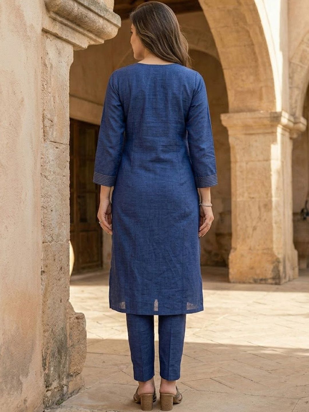 Women Regular Kurta with Trousers & With Dupatta