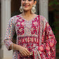 Floral Printed Pure Cotton A-line Kurta With Trousers & Dupatta