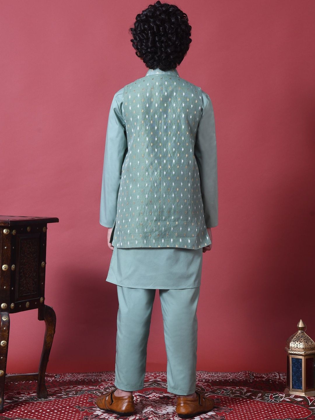 Boys Regular Pure Cotton Kurta with Trousers