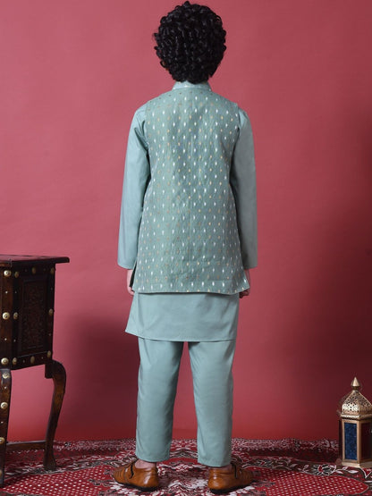 Boys Regular Pure Cotton Kurta with Trousers
