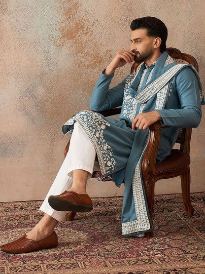 Men Embroidered Thread Work Kurta