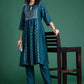 Ethnic Motifs Foil Printed Regular Gotta Patti Kurta with Trousers