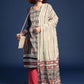 Women Bagru Ethnic Motifs Print Pure Cotton Kurta with Trousers & Dupatta