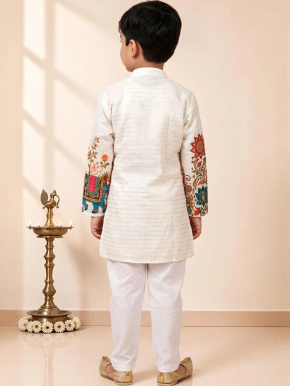 Boys Ethnic Motifs Printed Regular Kurta with Pyjamas