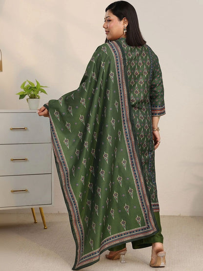 Women Ethnic Motifs Printed Regular Kurta with Palazzos & With Dupatta