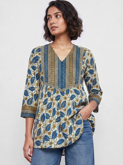 Women Cotton Printed Ethnic Tunic