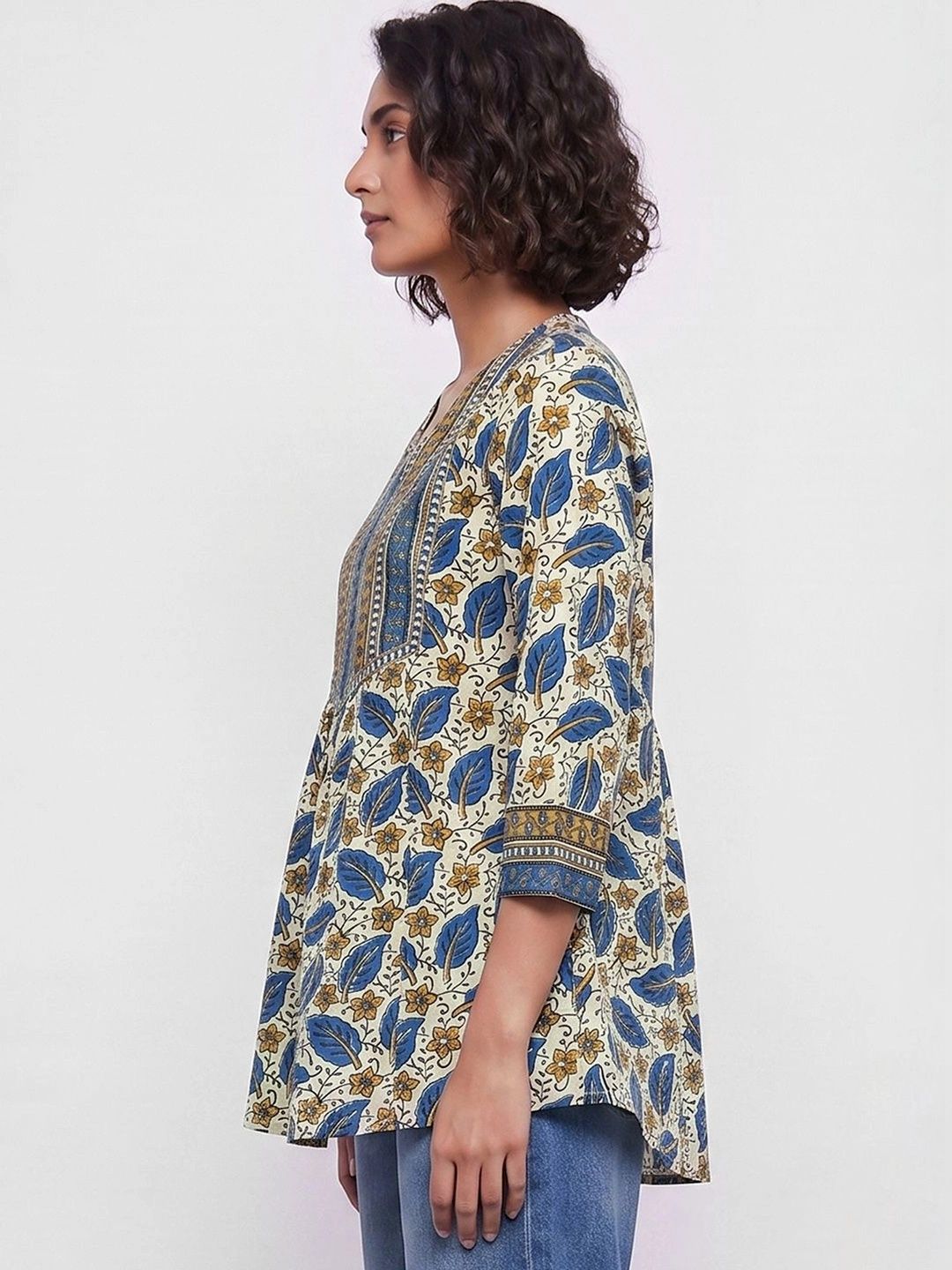 Women Cotton Printed Ethnic Tunic