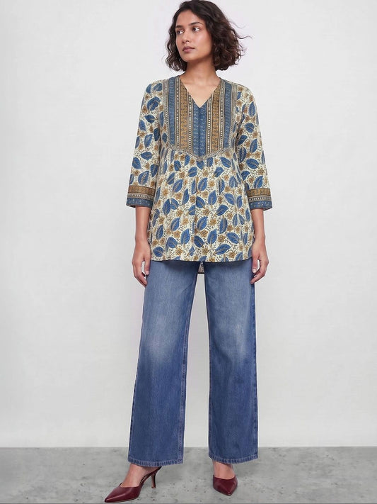 Women Cotton Printed Ethnic Tunic