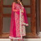 Women Floral Cotton Blend Kurta Pyjama Dupatta Set