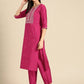 Women Silk Blend Kurta Pant Dupatta Set