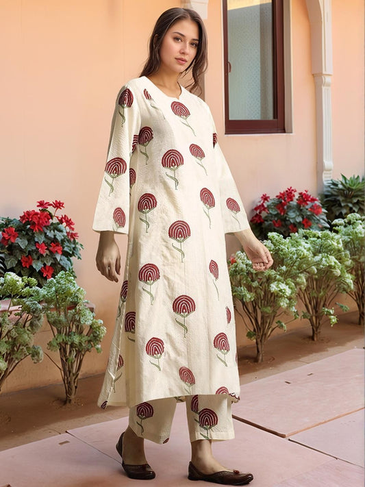 Women Viscose Rayon Printed Kurta Sets
