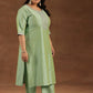 Plus Size Floral Embroidered Sequinned Kurta ,Palazzos & Dupatta