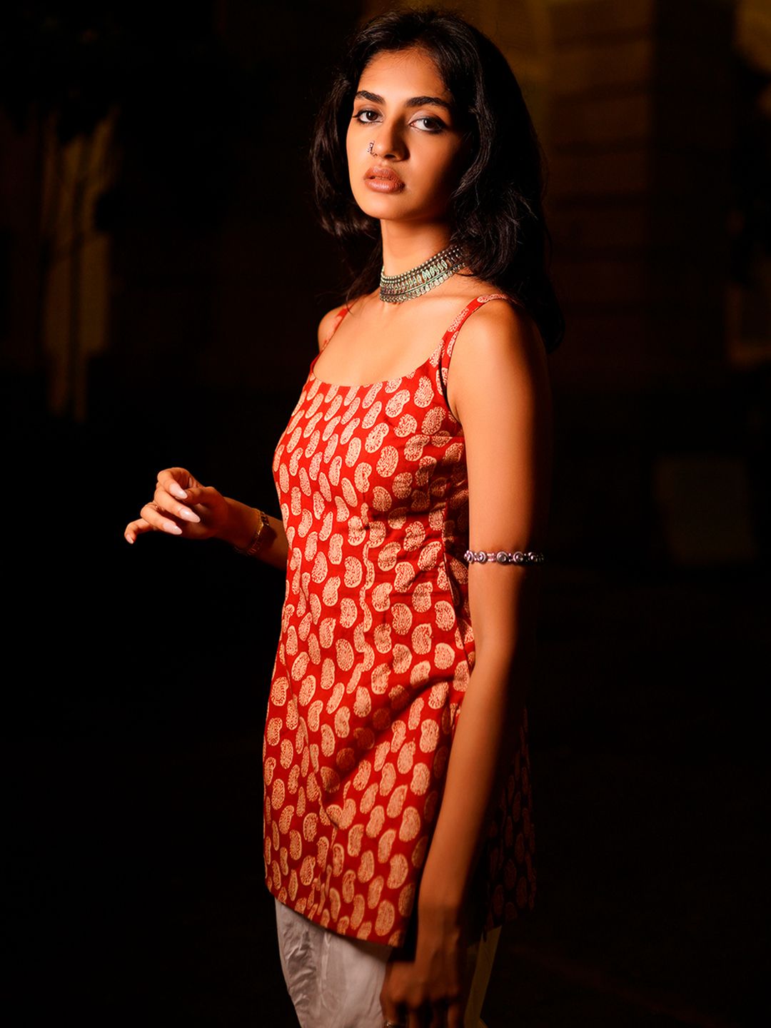 Women Paisley Printed Pure Cotton Slim Fit Kurti