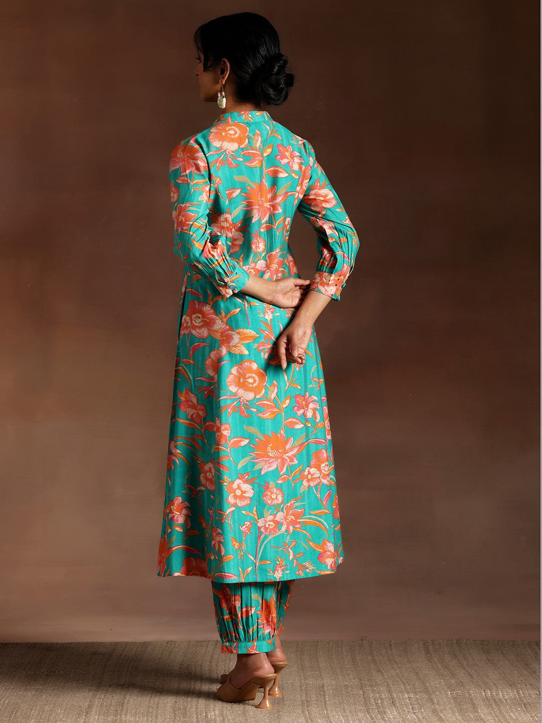 Floral Printed Panelled Kurta with Salwar