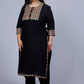 Women Plus Size Ethnic Motifs Embroidered Mirror Work Kurta with Trousers