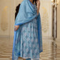 Women Viscose Rayon Kurta Pant Dupatta Set