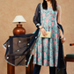 Floral Printed Regular Gotta Patti Anarkali Kurta With Trousers & Dupatta