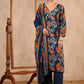 Floral Printed Regular Beads and Stones V Neck Kurta With Trouser & Dupatta