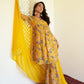 Floral Printed Regular Gotta Patti Kurta With Sharara & With Dupatta