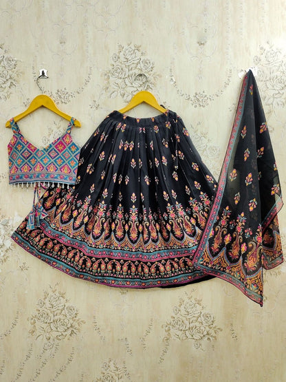 Girls Printed Ready to Wear Lehenga & Blouse With Dupatta