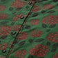 Women Green & Red Pure Cotton Printed Kurta with Palazzos