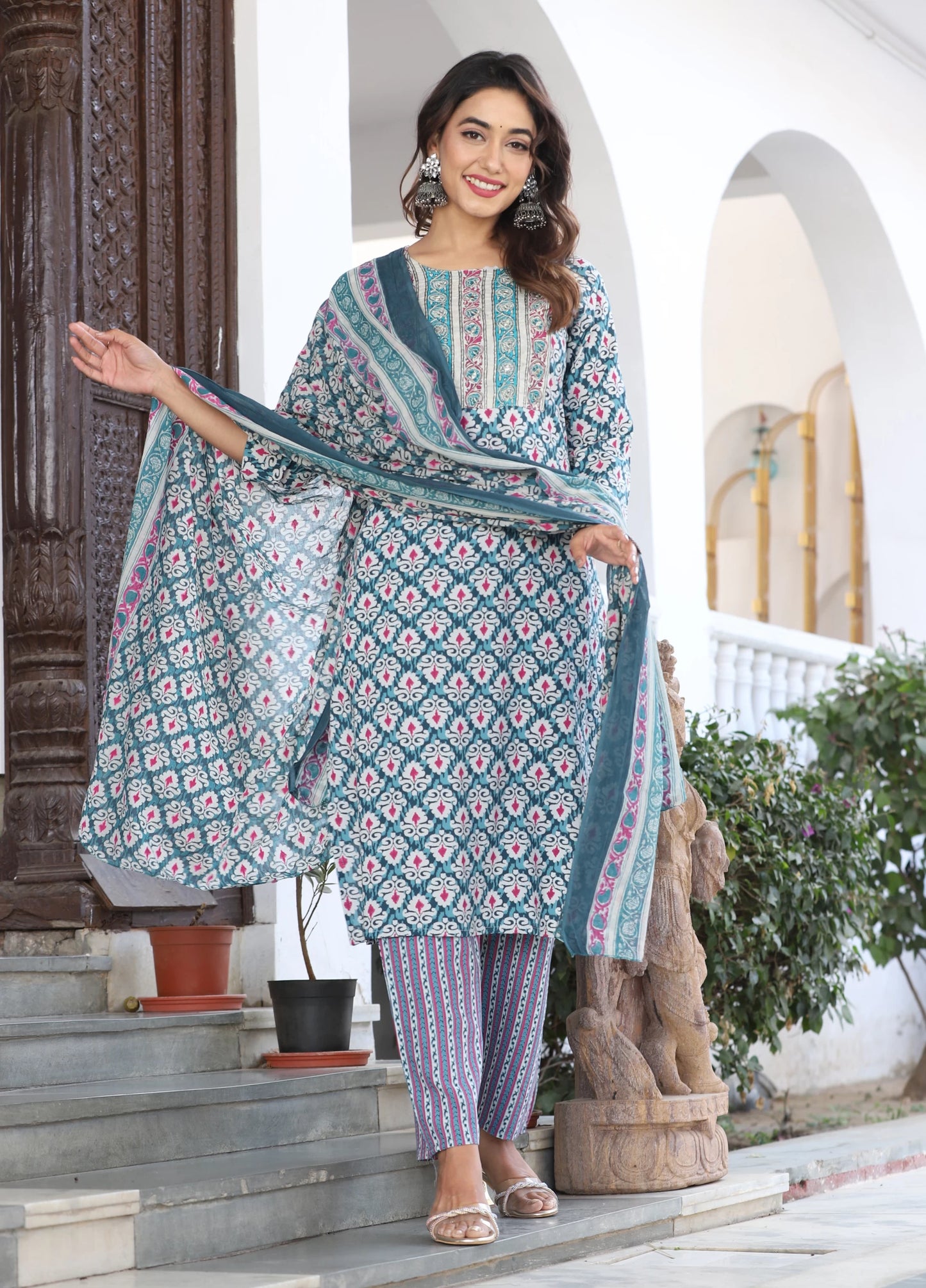 Women Viscose Rayon Dupatta Set