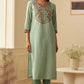 Women Cotton Blend Kurta Pant Dupatta Set