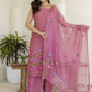 Women Floral Printed Cotton Kurta with Trousers & Dupatta