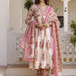 Floral Printed Regular Pure Cotton Kurta with Trousers & Dupatta