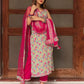 Women Floral Cotton Blend Kurta Pyjama Dupatta Set