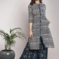 Women Beige & Black Printed Kurta with Palazzos