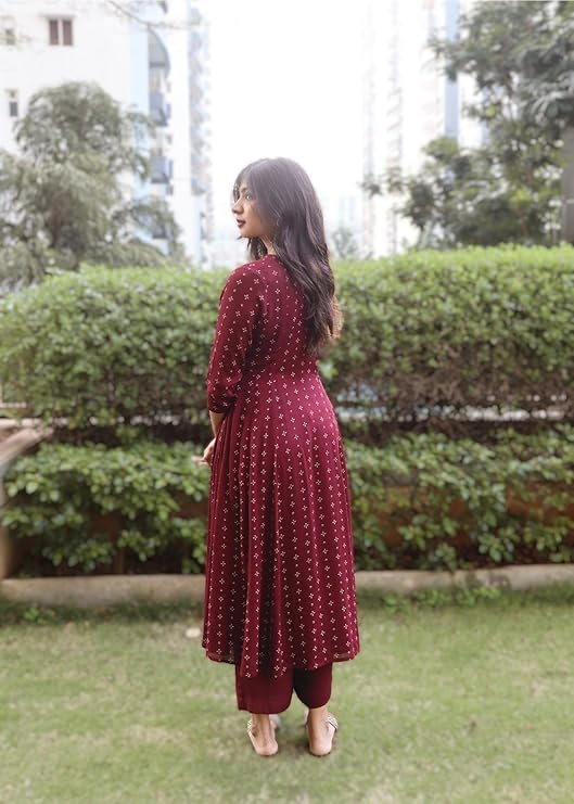 Soft Rayon Anarkali Kurta with Pant