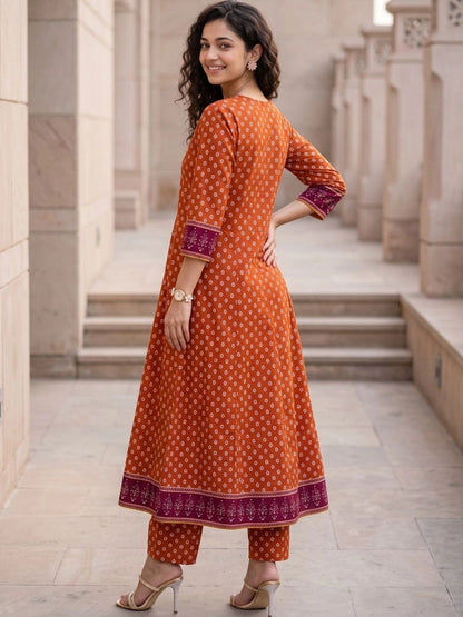 Women Regular Size Kurta Set Cotton