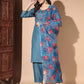 Women Cotton Blend Kurti Pant Dupatta Set